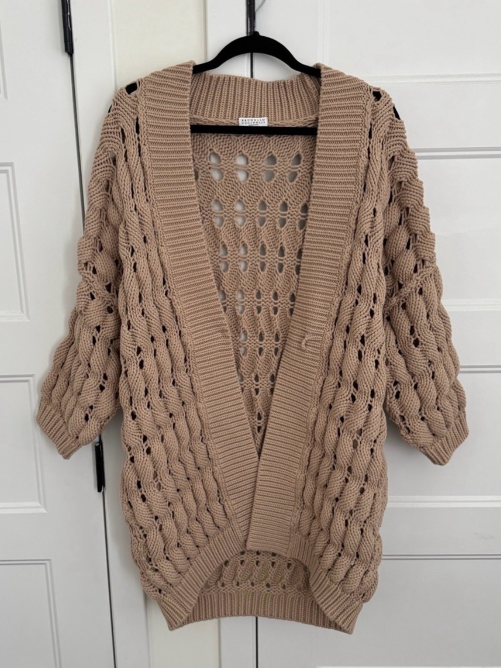 Brunello Cucinelli Twisted Cable Knit Cardigan Women’s Sweater | Made in Italy